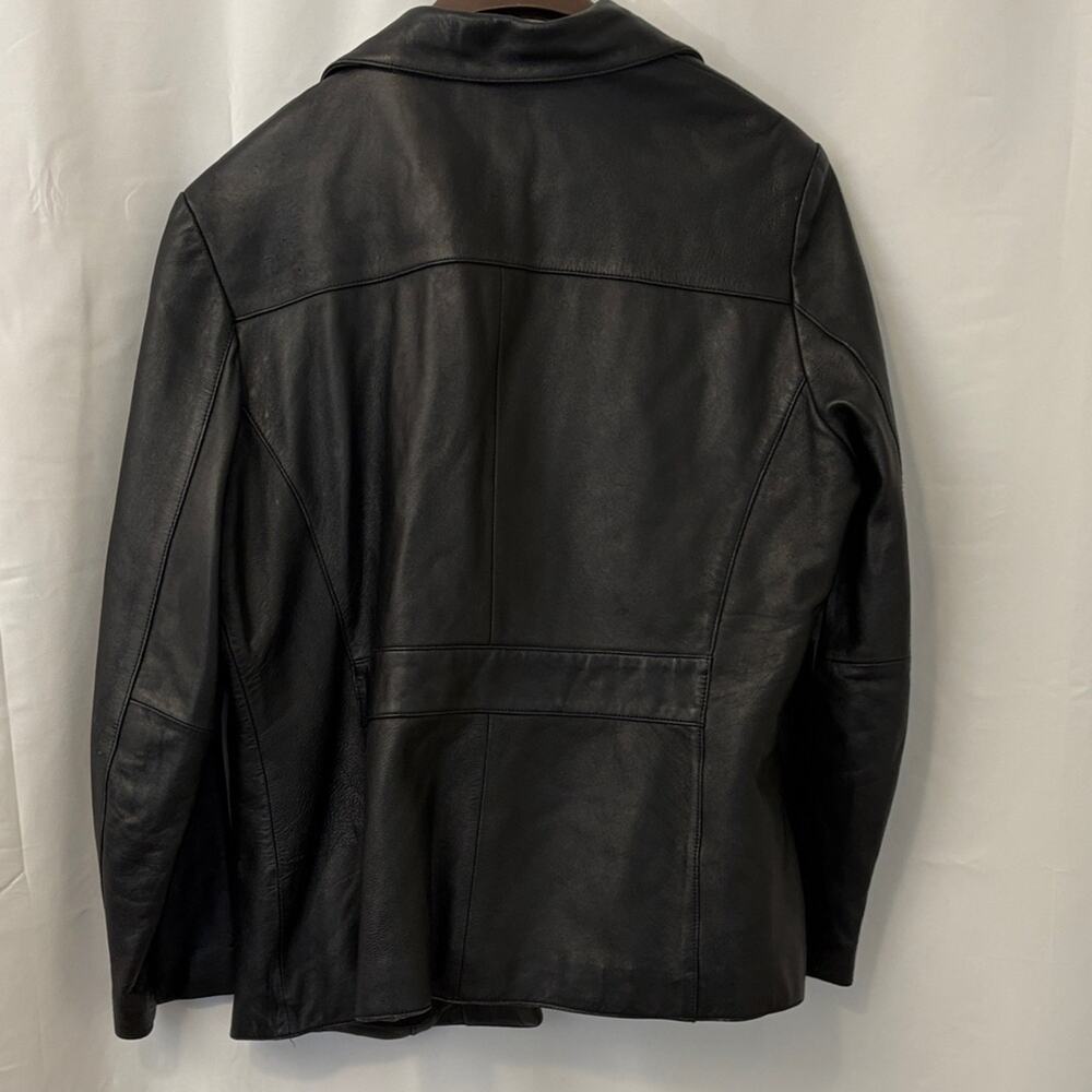 Wilson’s leather, black, genuine leather blazer jacket women’s large - Picture 8 of 11